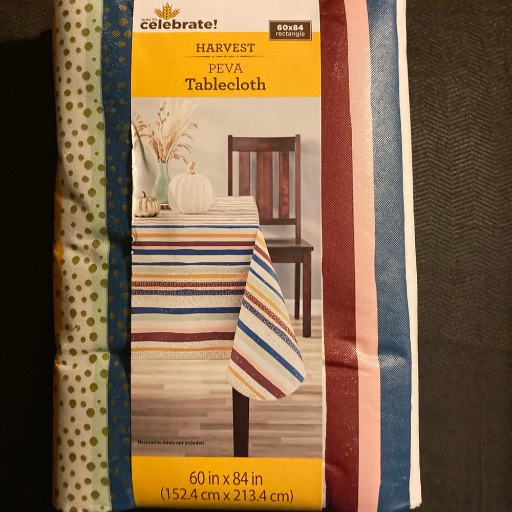 NWOT Harvest Peva Tablecloth